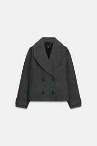 SOFT DOUBLE-BREASTED SHORT COAT