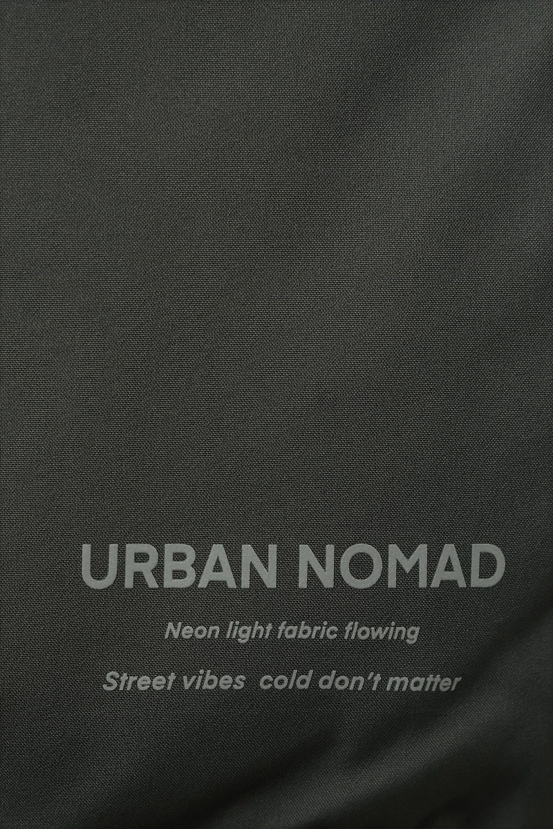 WATER REPELLENT FEATHER AND DOWN PUFFER COAT WITH LABEL