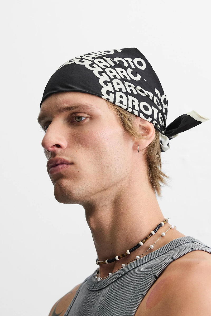 TEXT PRINT BANDANA