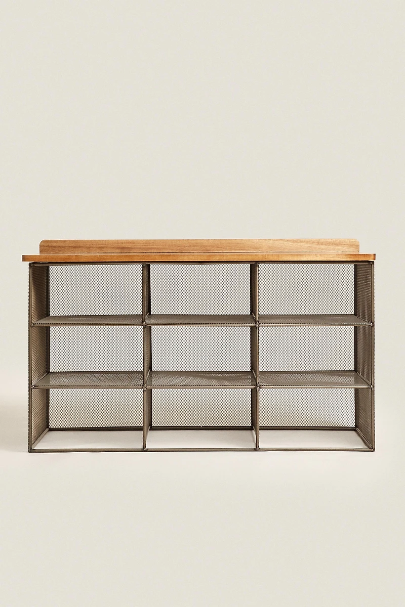 BANC EN MÉTAL ET BOIS