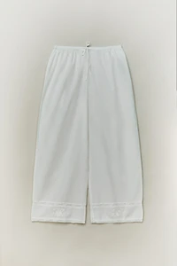 LACE TRIMMED PANTS