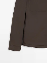 Overshirt with pockets and collar piece