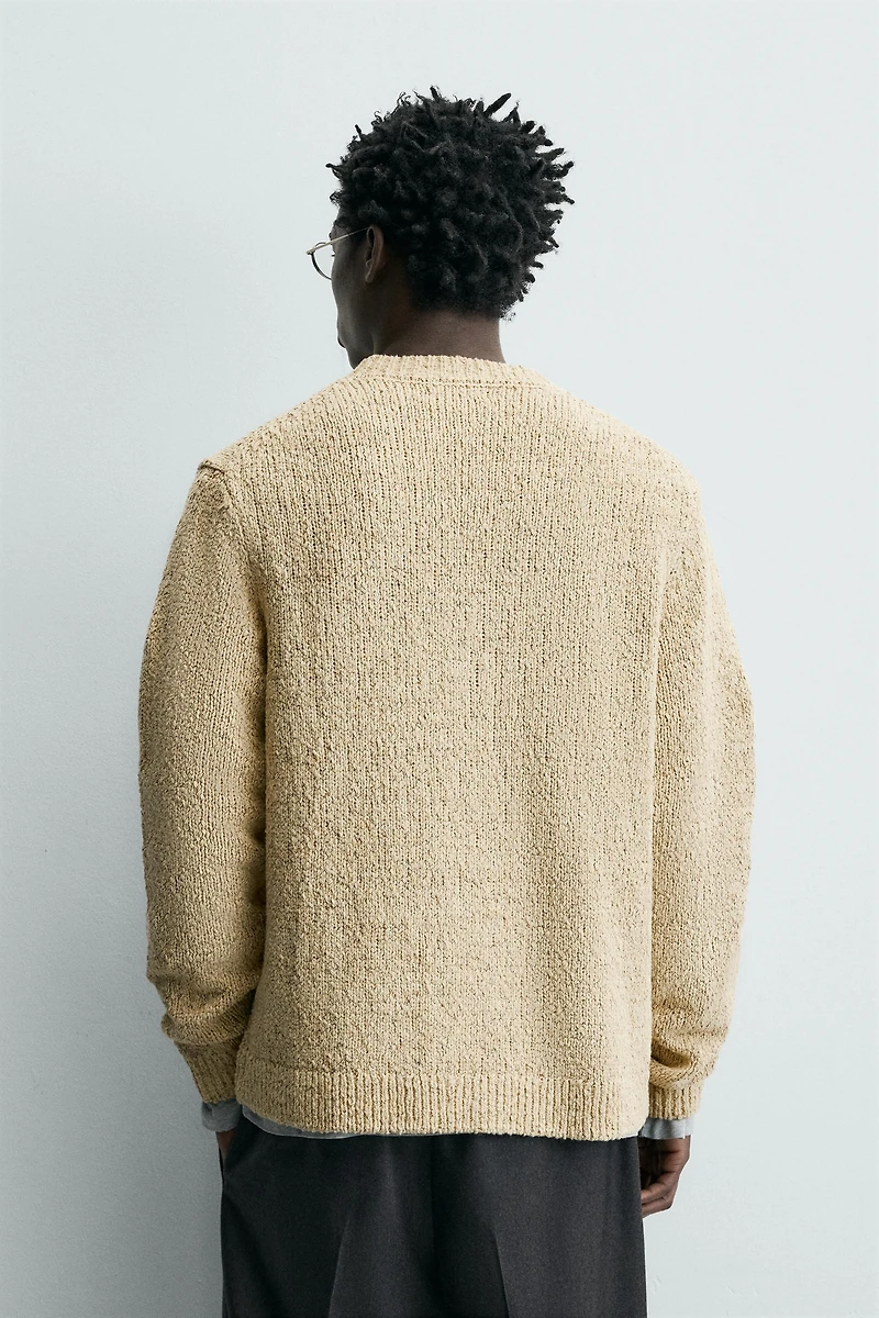 TWISTED YARN TEXTURED CARDIGAN