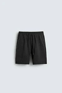 RELAXED FIT VISCOSE - LINEN SHORTS