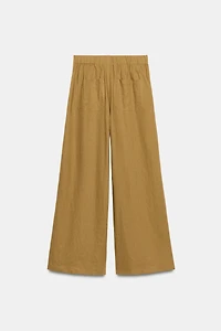PLEATED WIDE LEG PANTS