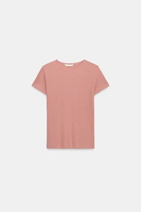 LINEN BLEND SHORT SLEEVE T-SHIRT