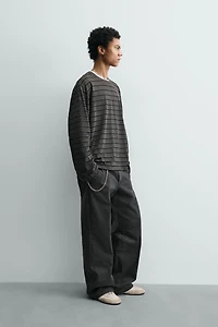 STRIPED JACQUARD T-SHIRT