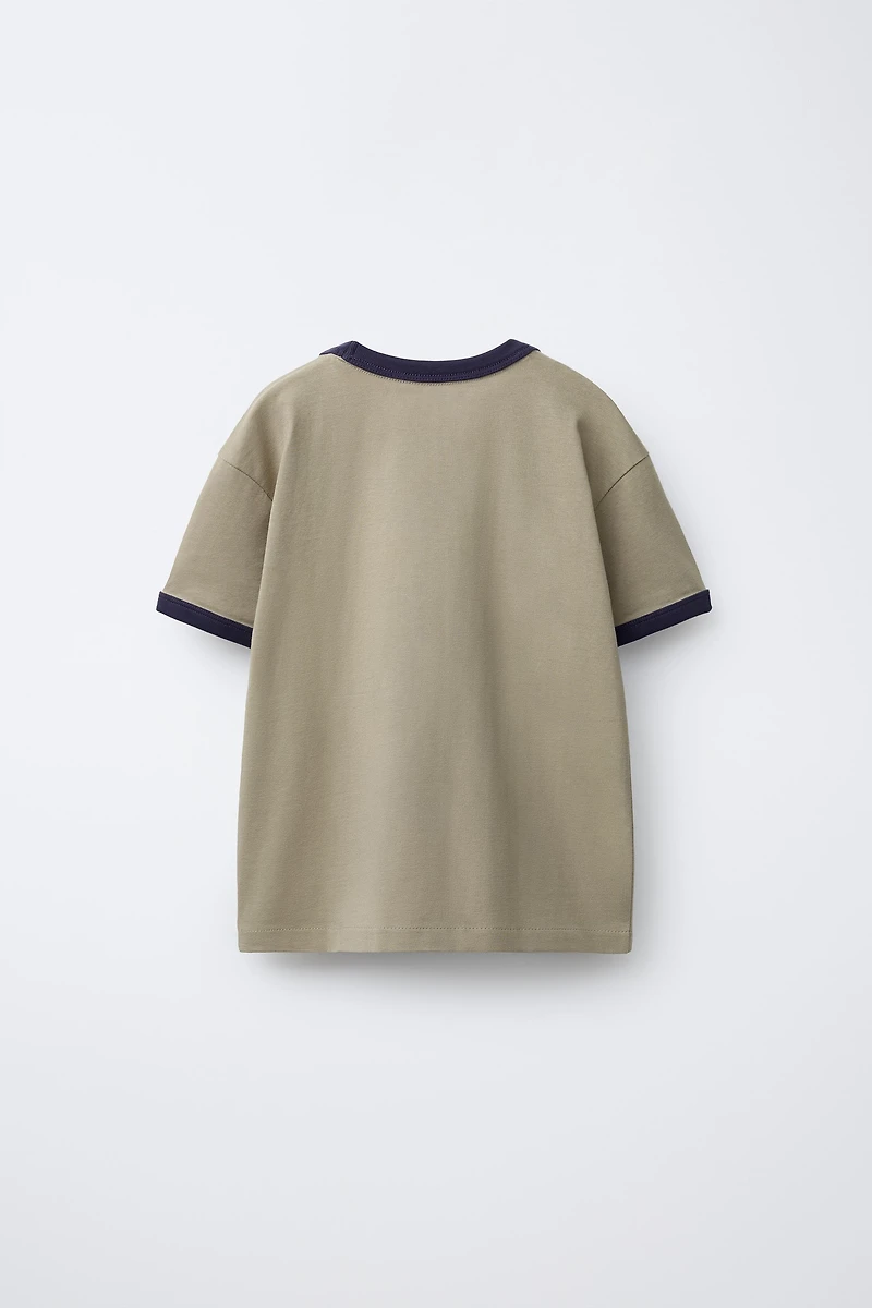 CONTRAST TRIM T-SHIRT