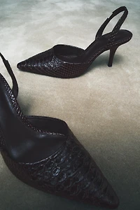 LIMITED EDITION LEATHER SLINGBACK HEELS