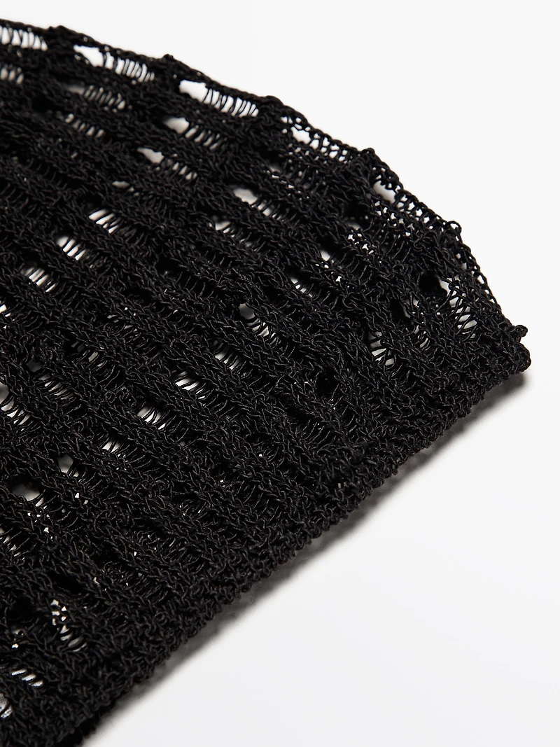 Openwork crochet hat