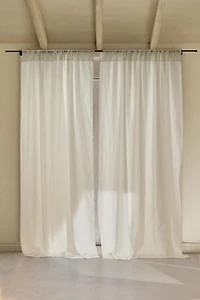 LINEN CURTAIN WITH SCALLOPED HEM