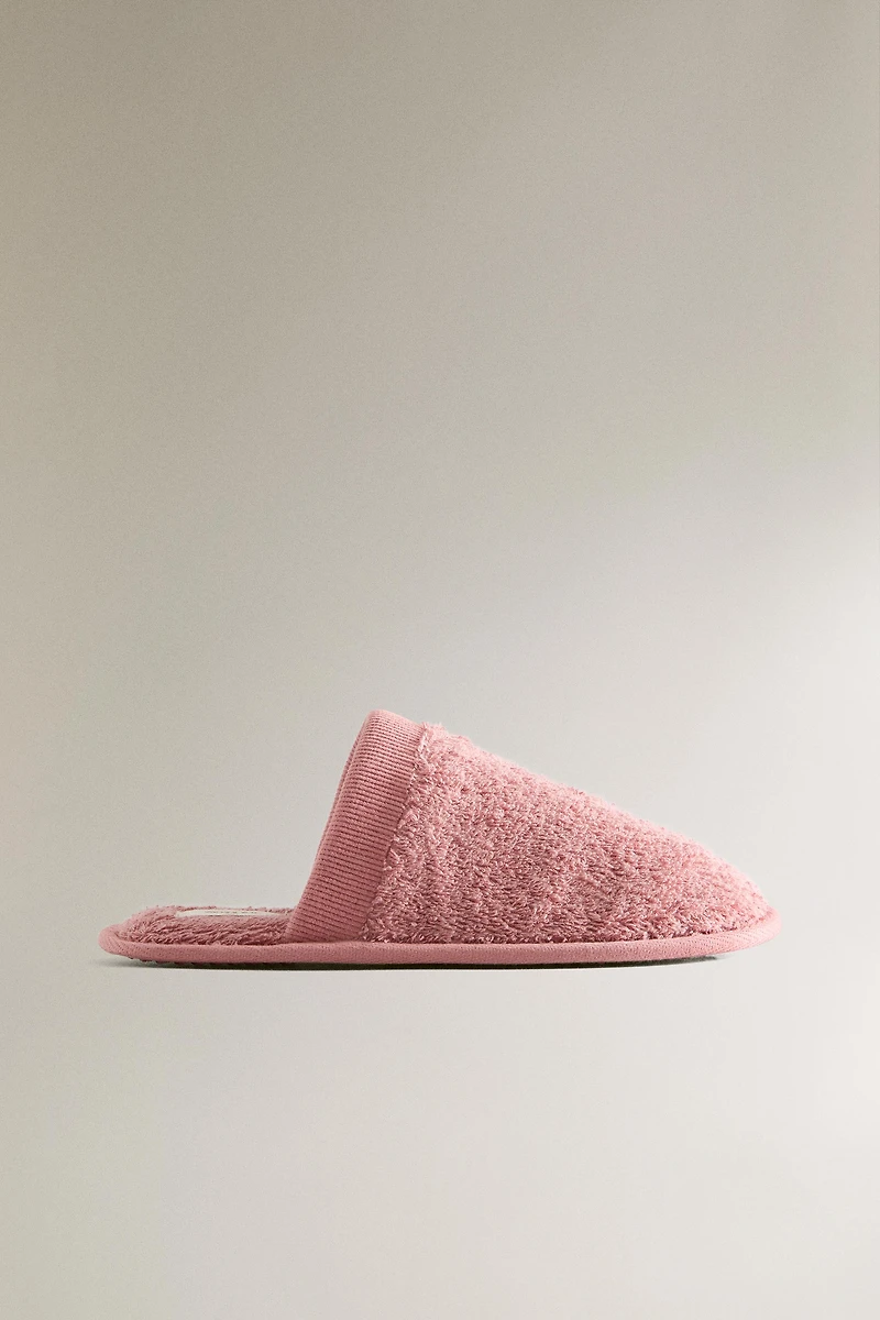 CHILDREN'S BATHROOM TERRY CLOTH MULE SLIPPERS