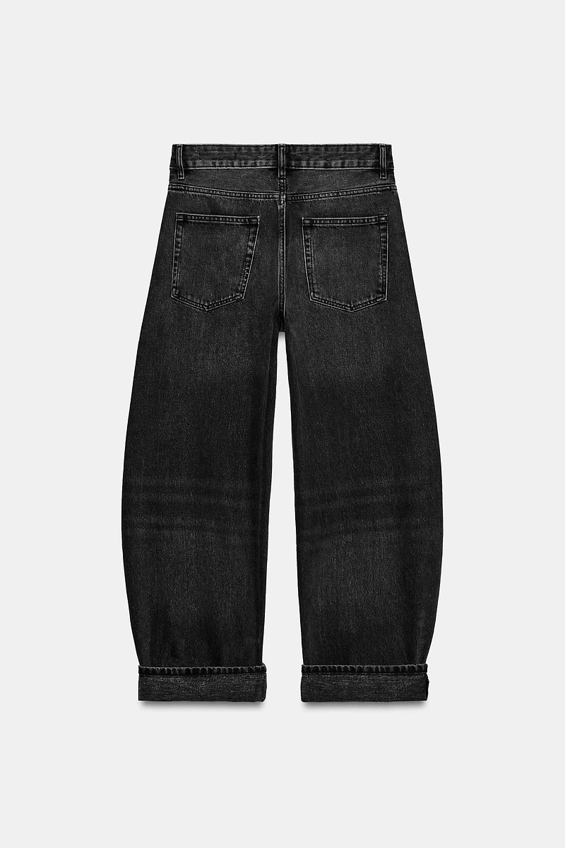 ZW COLLECTION MID-RISE CUFFED BALLOON JEANS