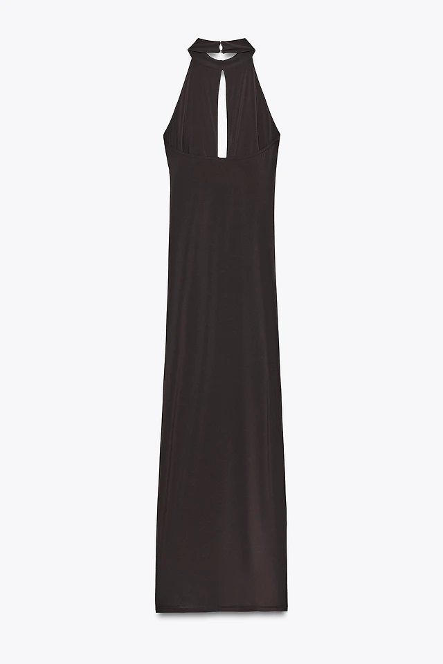 Zara HALTER DRESS WITH FLOWER | Place Rosemre