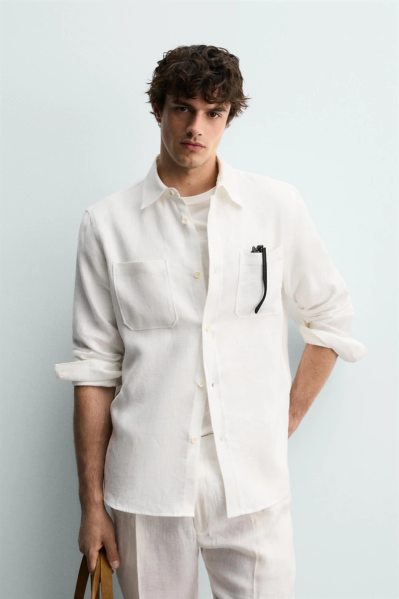 CHEMISE REGULAR FIT 100% LIN