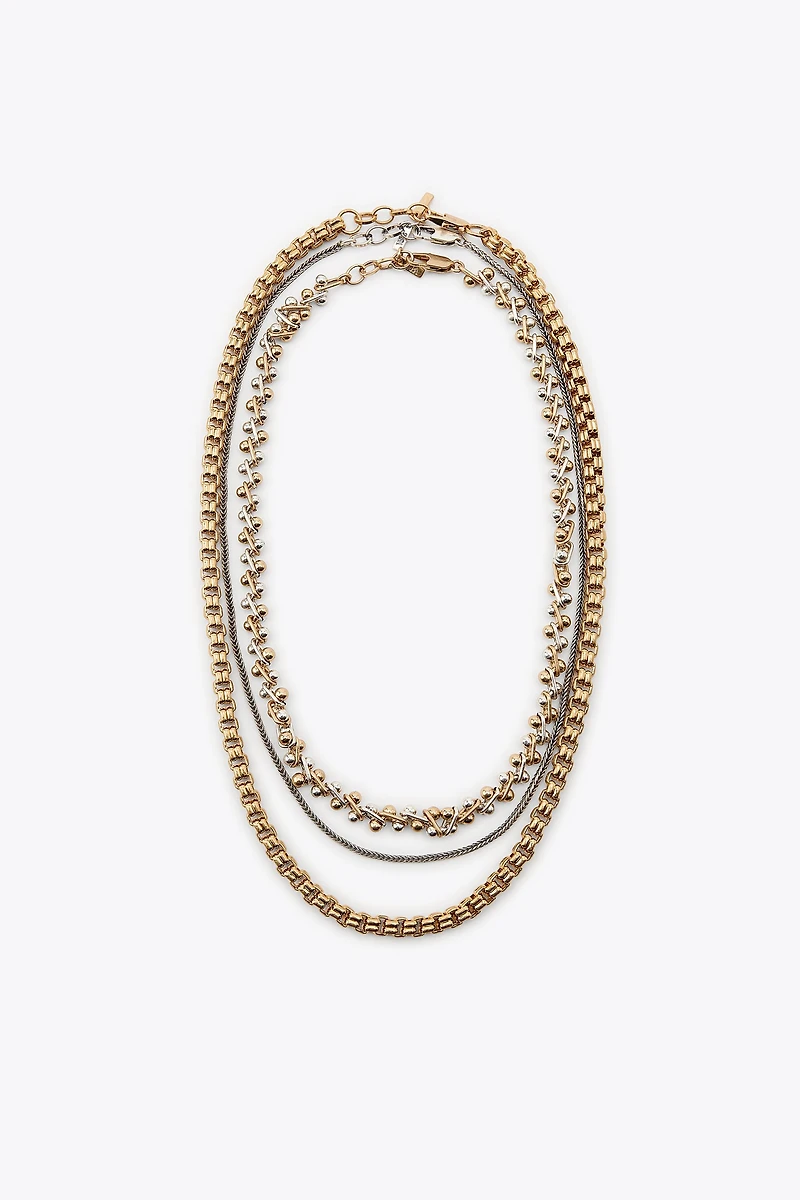 3-PACK OF COMBINED CHAIN NECKLACES
