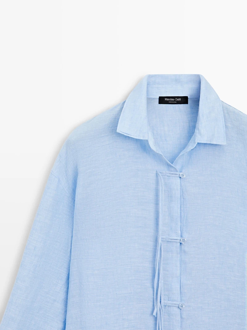 Flowing 100% linen shirt