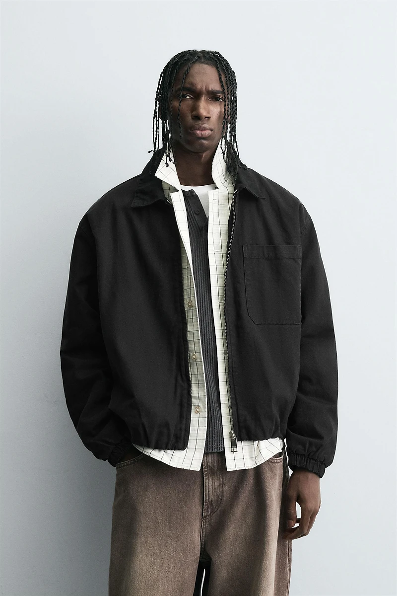 RELAXED FIT ZIP-UP JACKET