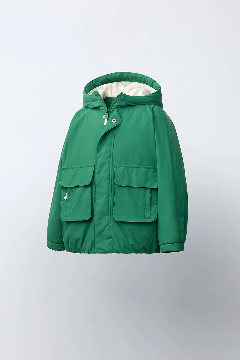 WATER REPELLENT CONTRAST DETAIL PARKA