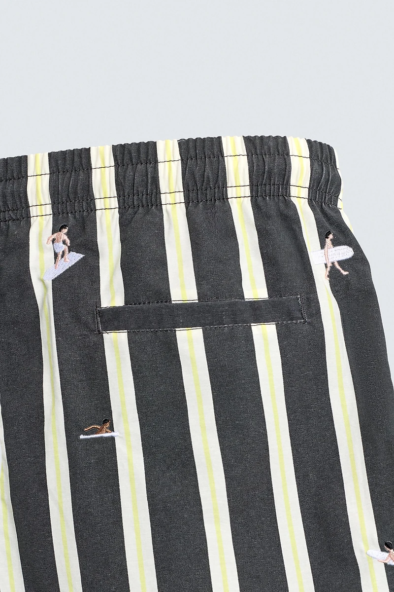 EMBROIDERED MID-LENGTH SWIMSUIT