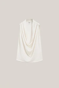 Top à encolure drapée en soie - LIMITED EDITION