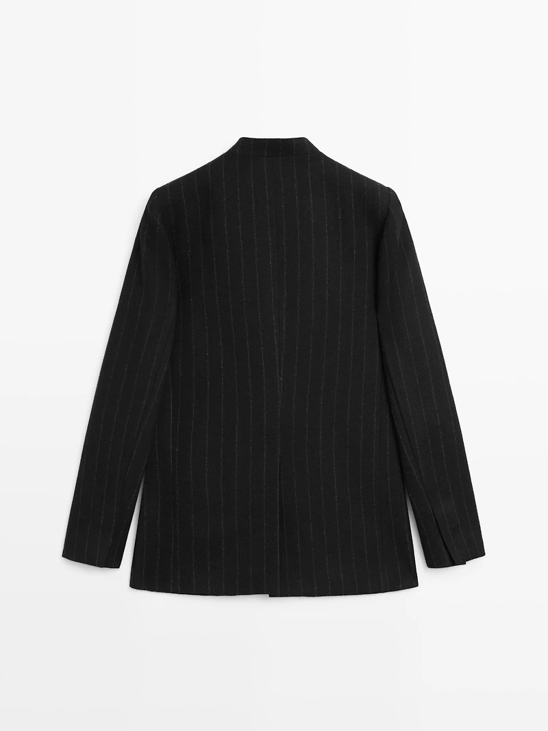 Blazer sans revers à rayures tennis