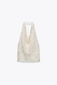 SEQUIN HALTER TOP