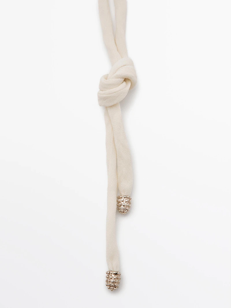 Silk star cord necklace