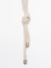 Silk star cord necklace