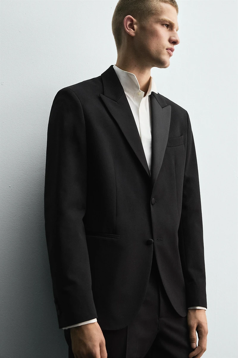 BLAZER COSTUME SMOKING AVEC LAINE