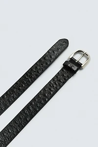 EMBOSSED LEATHER BELT