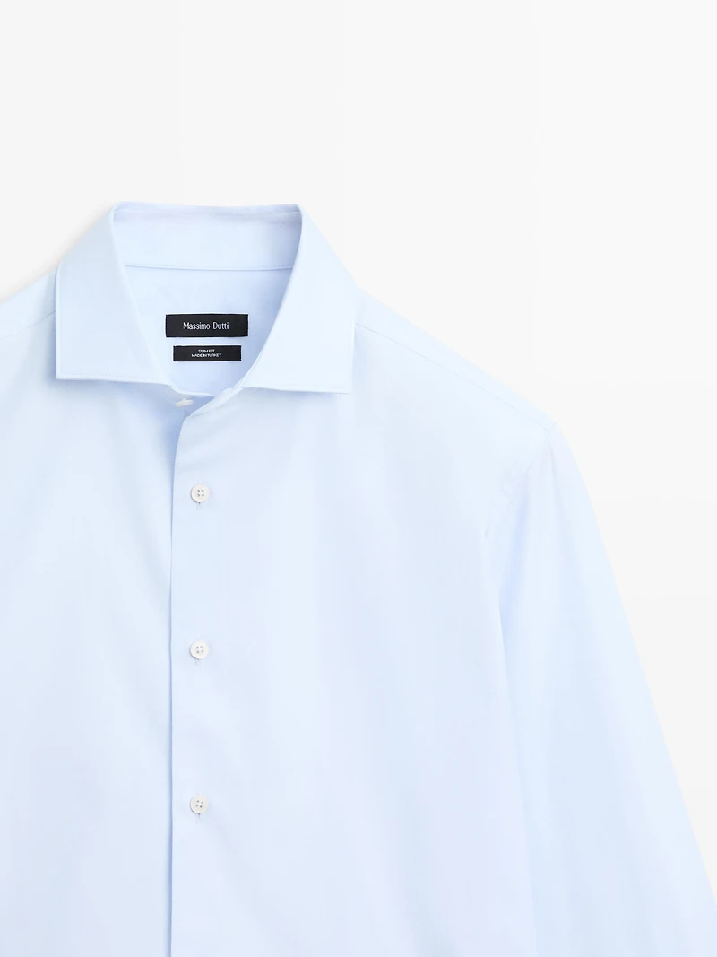 Slim fit 100% cotton shirt