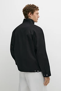 Bomber jacket with collar detail