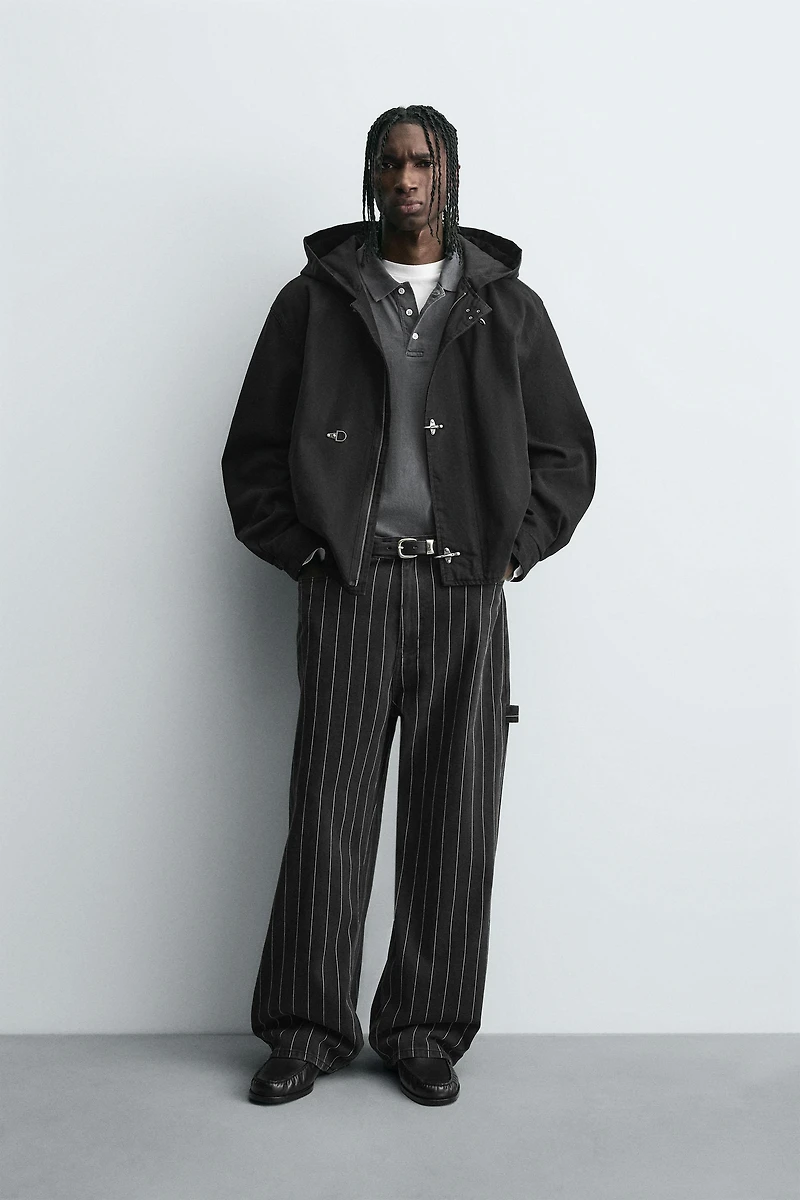 STRIPED BALLOON FIT PANTS