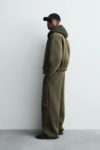 NEOPRENE EFFECT BOXY FIT JACKET