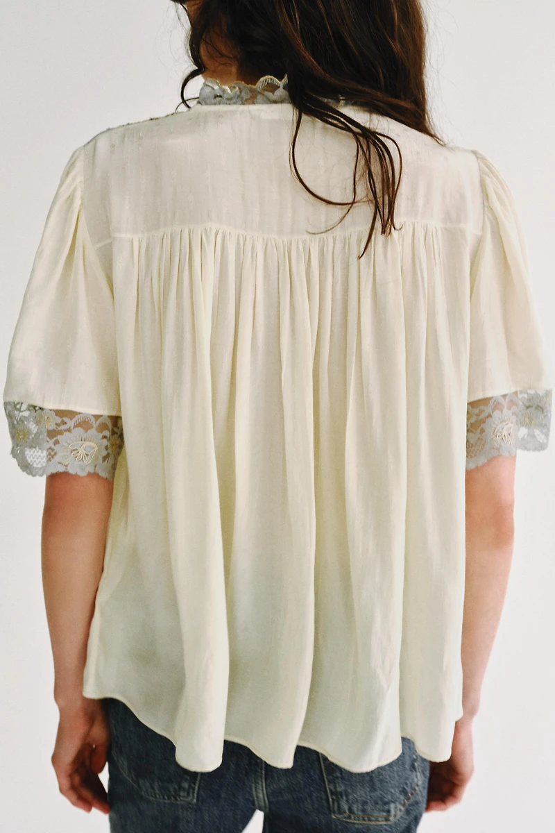 ZW COLLECTION LACE SHIRT