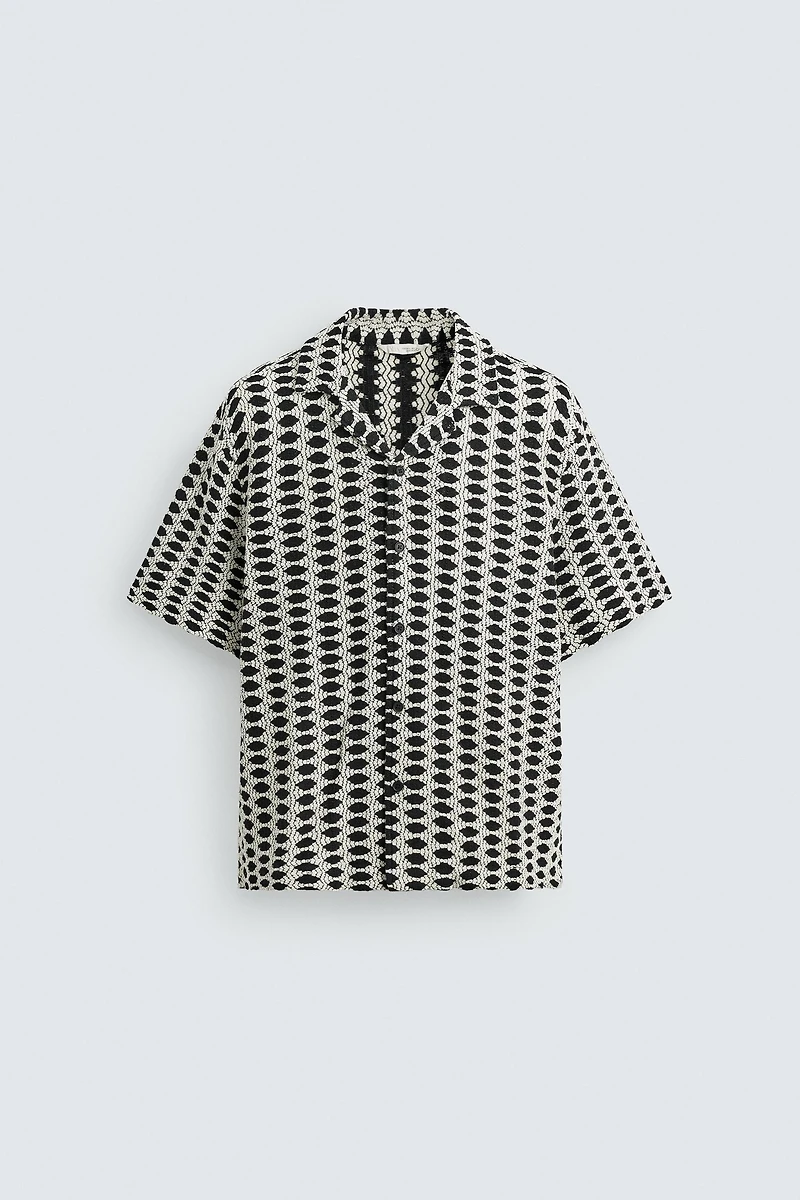 CONTRAST JACQUARD SHIRT