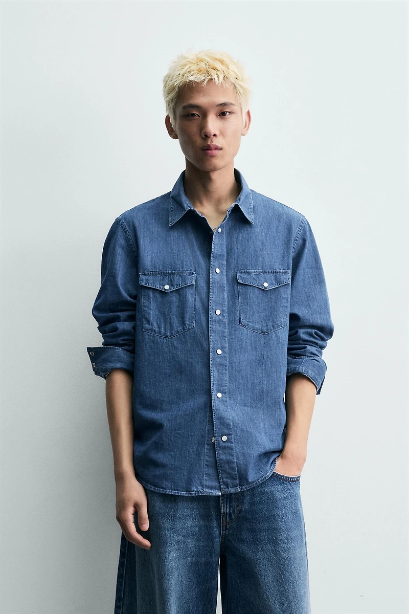 POCKET DENIM SHIRT