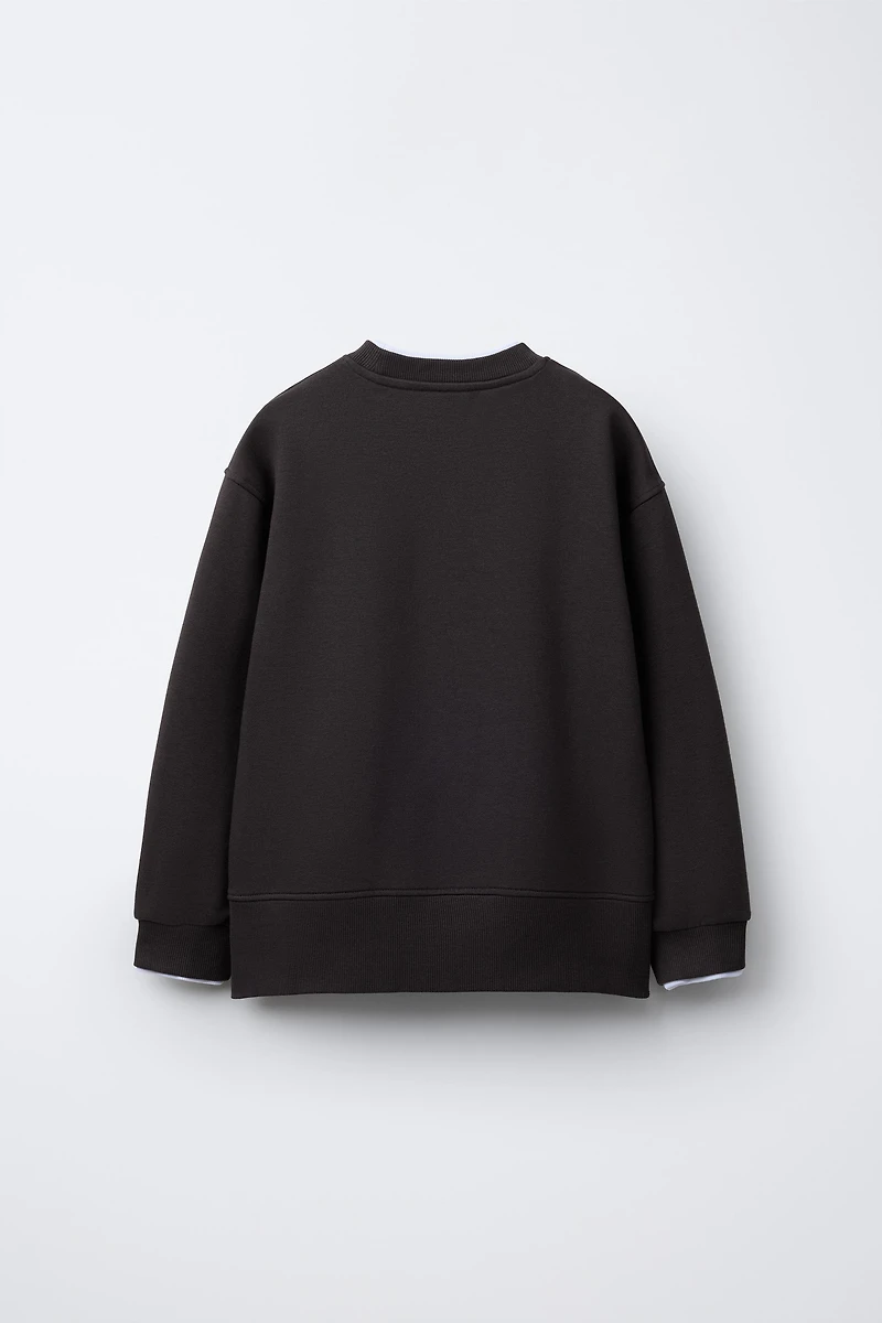 ENSEMBLE SWEAT-SHIRT ET LEGGING FLARE À INSCRIPTION