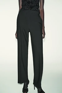 HIGH-WAISTED STRAIGHT LEG PANTS