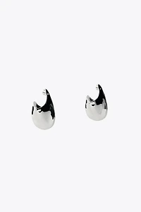 BOUCLES D'OREILLES MÉTALLIQUES ANNEAU IRRÉGULIER