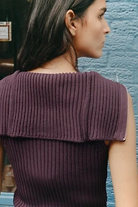 RIBBED KNIT VEST TOP