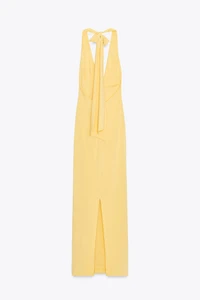 OPEN BACK HALTER LONG DRESS