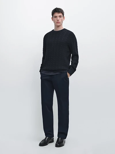 Pantalon slim en coton