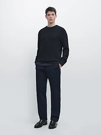 Pantalon slim en coton