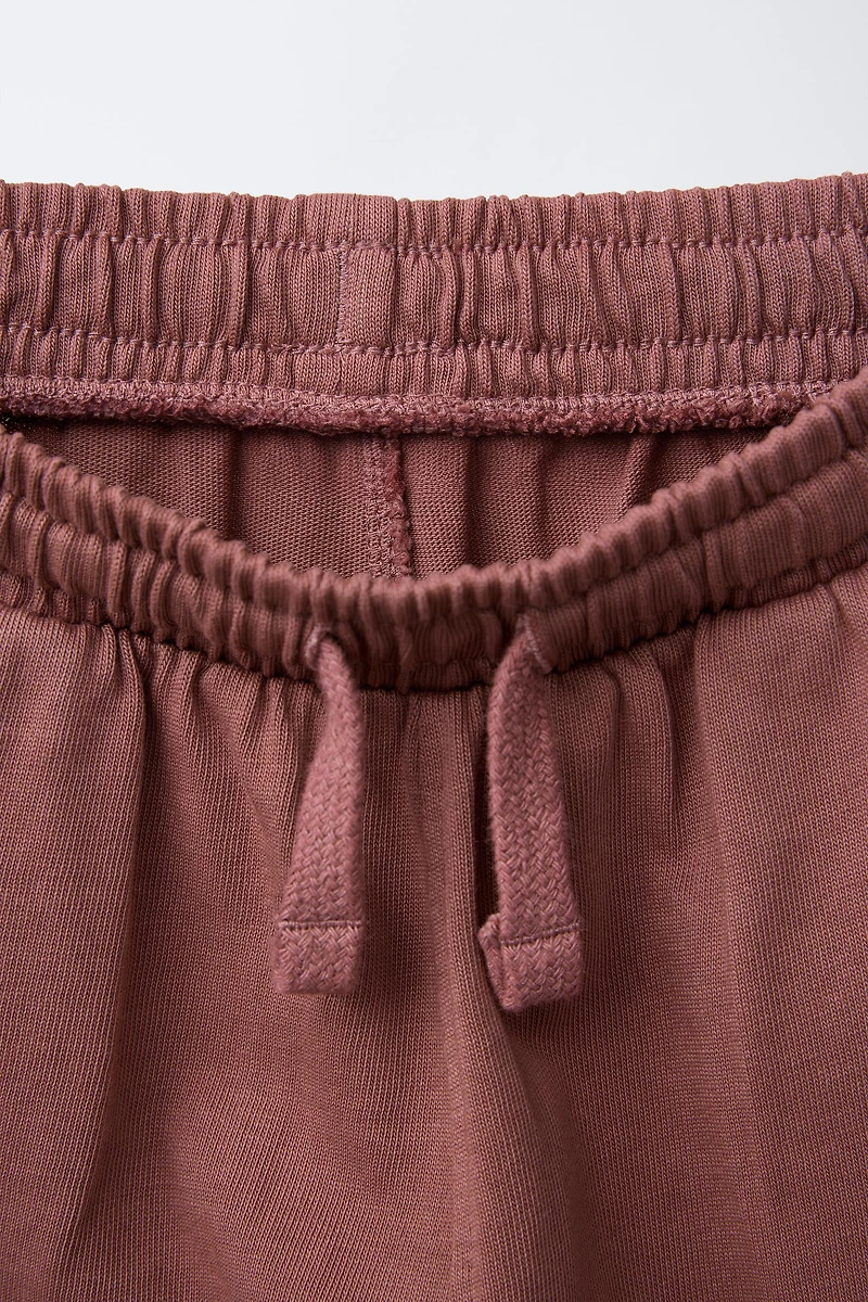 PLAIN WIDE LEG T-SHIRT AND PANTS SET