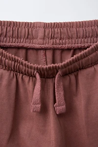 PLAIN WIDE LEG T-SHIRT AND PANTS SET