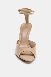 ANKLE STRAP HEELED SANDALS