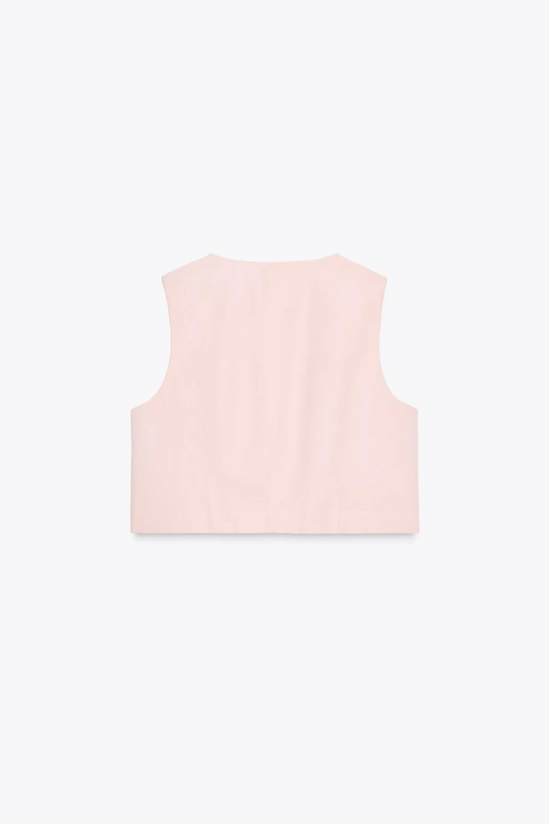 VENTED CROPPED VEST