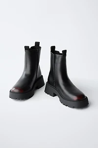BRUSHED ANKLE BOOTS